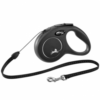 FLEXI Rollleine New CLASSIC Gurt - 5m, bis 15kg - versch. Farben