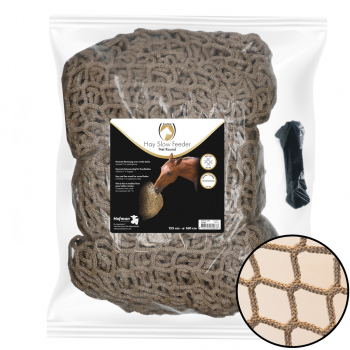 Hay Slow Feeder Net Rundballen