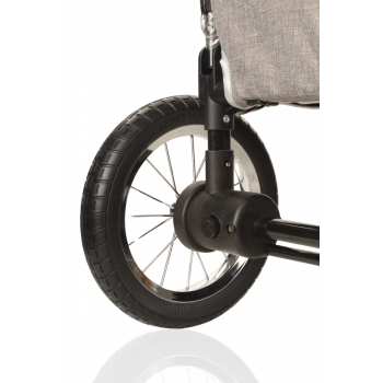 Hundebuggy Big Smart - Grau - 4 Räder - 40 Kilo Tragkraft
