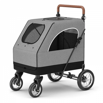 Hundebuggy Big Smart - Grau - 4 Räder - 40 Kilo Tragkraft