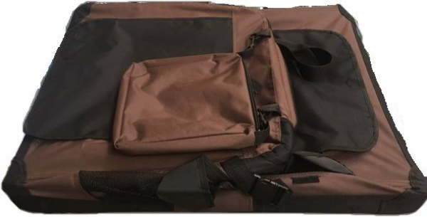 Nylon Hundetransportbox braun - versch. Größen abdunkelnd
