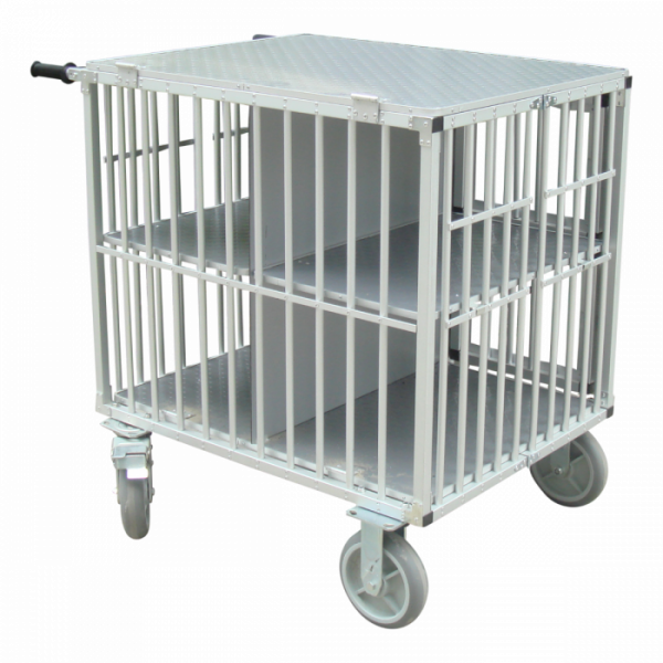Showtrolley Expose M - Für 4 Hunde - Aluminium - Mit Rädern - 90 x 70 x 95 cm