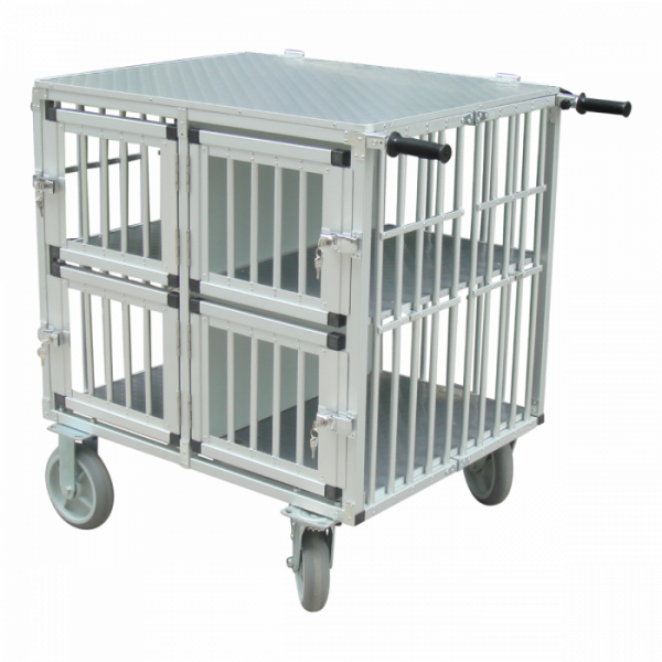 Showtrolley Expose M - Für 4 Hunde - Aluminium - Mit Rädern - 90 x 70 x 95 cm