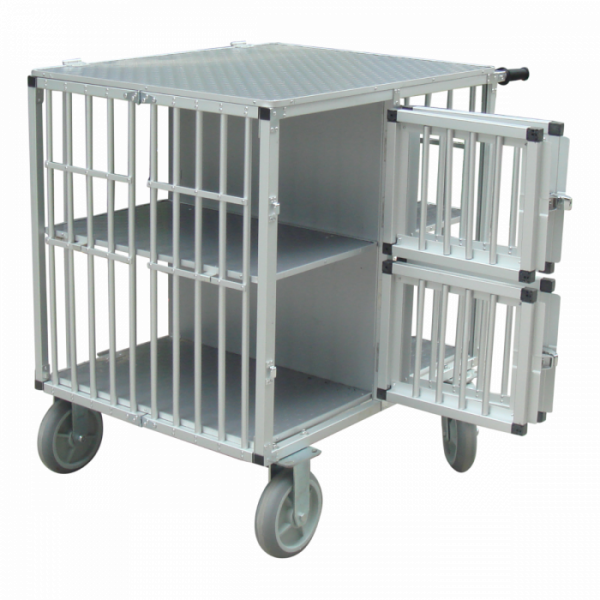 Showtrolley Expose M - Für 4 Hunde - Aluminium - Mit Rädern - 90 x 70 x 95 cm