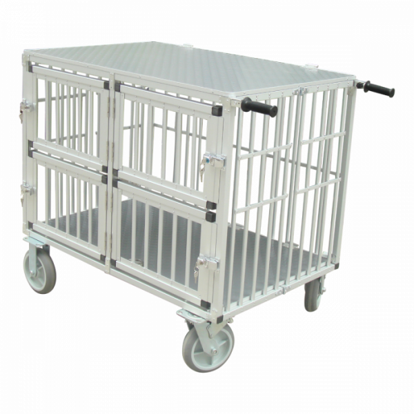 Showtrolley Expose M - Für 4 Hunde - Aluminium - Mit Rädern - 90 x 70 x 95 cm