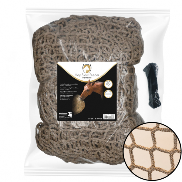 Hay Slow Feeder Net Rundballen