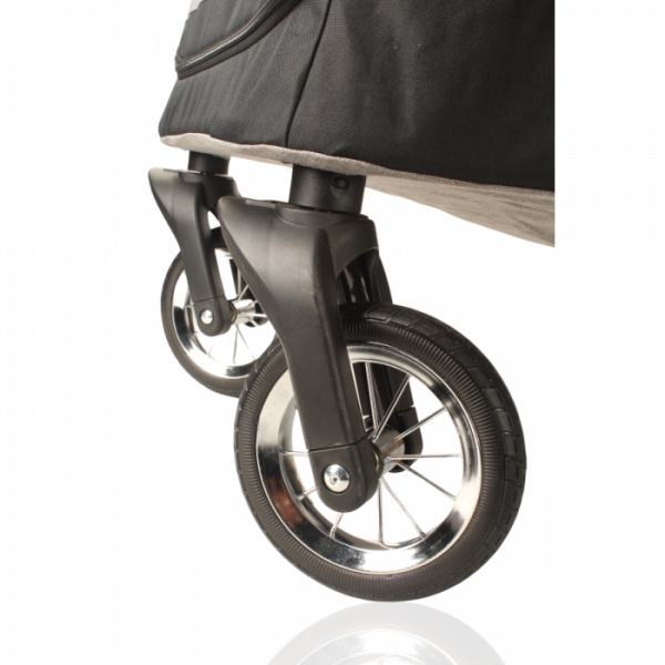 Hundebuggy Big Smart - Grau - 4 Räder - 40 Kilo Tragkraft